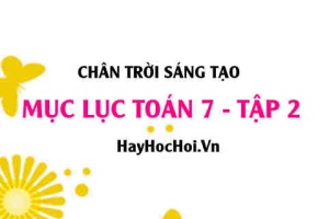 Mục lục SGK Toán 7 tập 2 Chân trời sáng tạo - Lý thuyết và bài tập Toán 7 tập 2 Chân trời sáng tạo